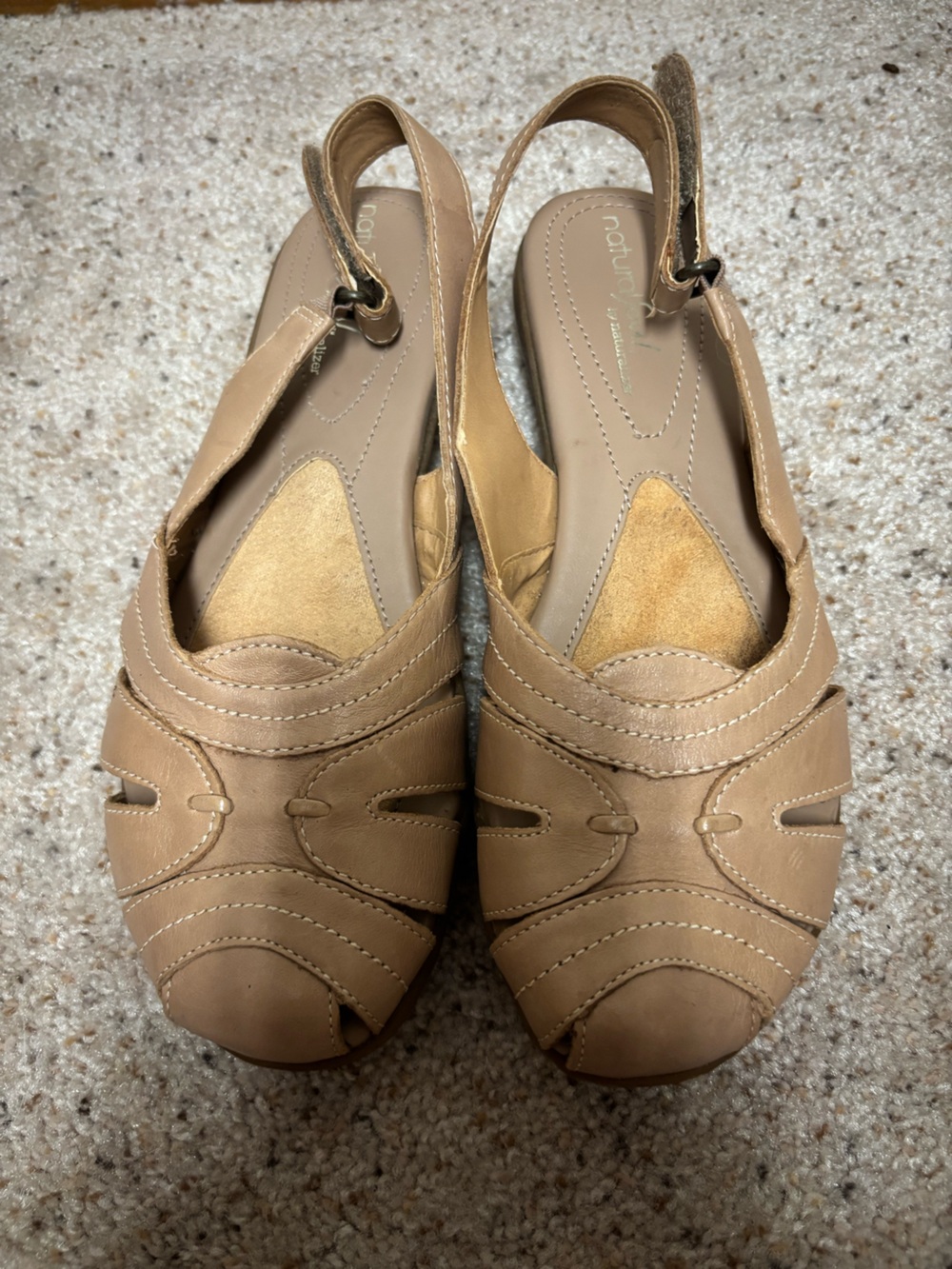 Naturalizer Women’s Tan Leather Slingback Mules